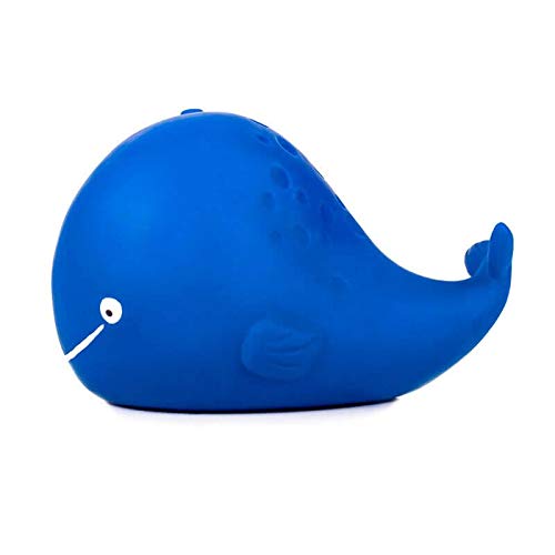 CaaOcho Pure Natural Rubber Baby Bath Toy - Kala the Whale - Textured for Sensory Play, Hole Free Bathtub Toy for Babies