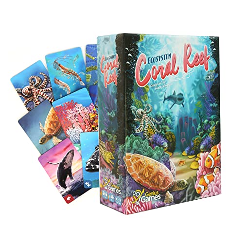 Ecosystem: Coral Reef - A Family Card Game About Ocean Animals, Habitats, and The Food Chain - Board Game for Kids 10+ - Family Fun - Science Classroom Game About Environments - Underwater Ecology