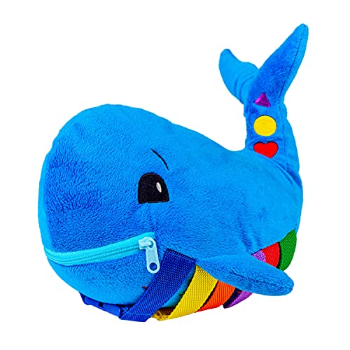 Blu Whale - Develop Motor Skills and Problem Solving - Counting and Color Recognition - Sensory Toddler Travel Toy