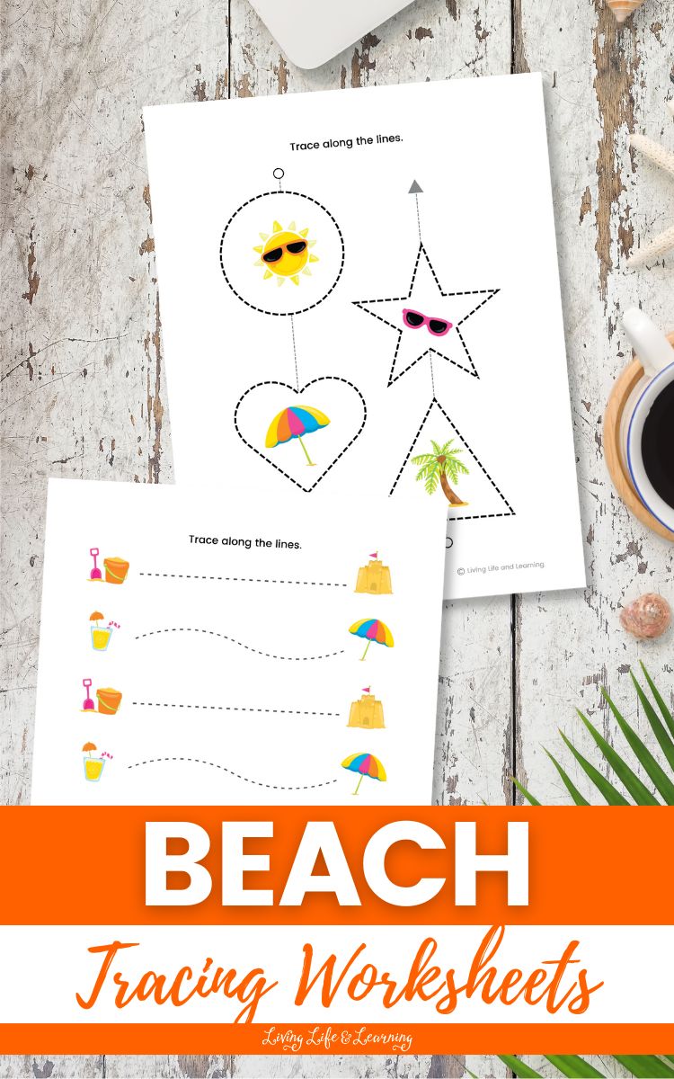 Beach Tracing Worksheets