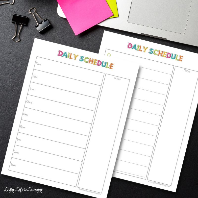 Printable Homeschool Schedule